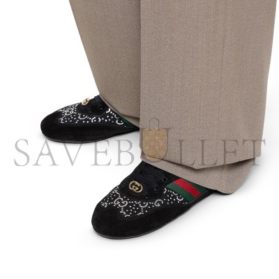 GUCCI WOMEN'S SHIFT GG CRYSTAL TRAINERS 859221